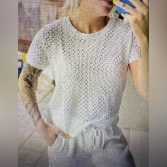 Gap, crochet, black tee, NWT, size XXL tall - Picture 2 of 9